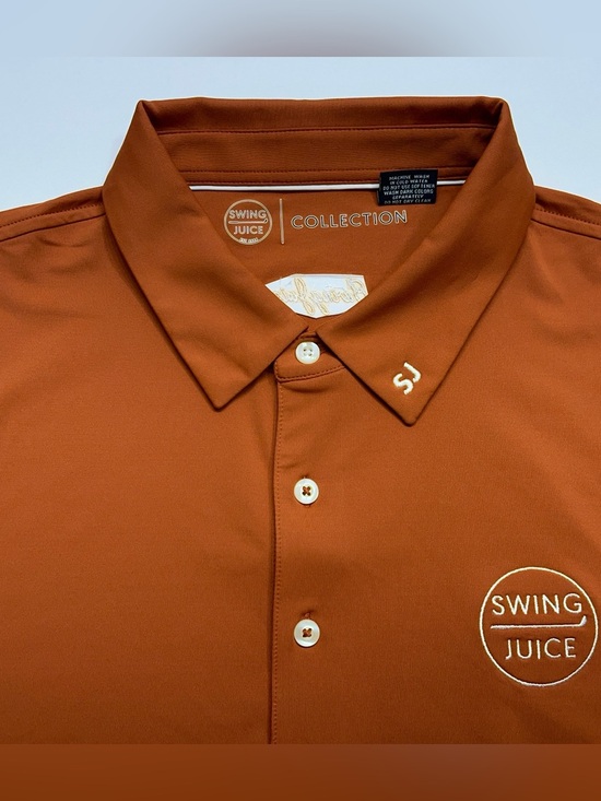 Other - Swing Juice Golf Polo Shirt Mens Size XL Performance Bamboo Charcoal Orange
